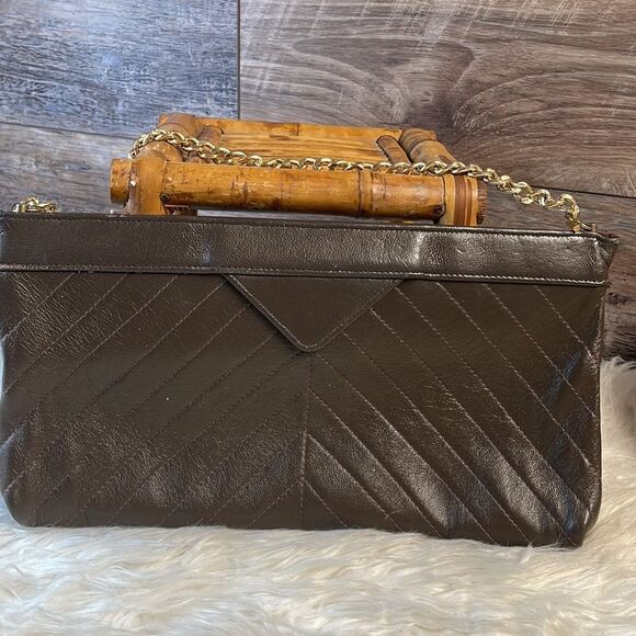 Ande Vintage Brown Purse with Goldtone Chain - Picture 1 of 10